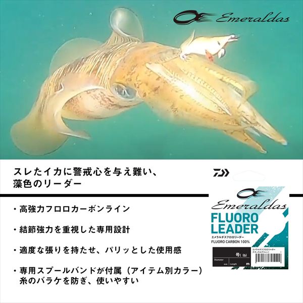 Daiwa Shock Leader Emeraldas Fluorocarbon leader #3-35m