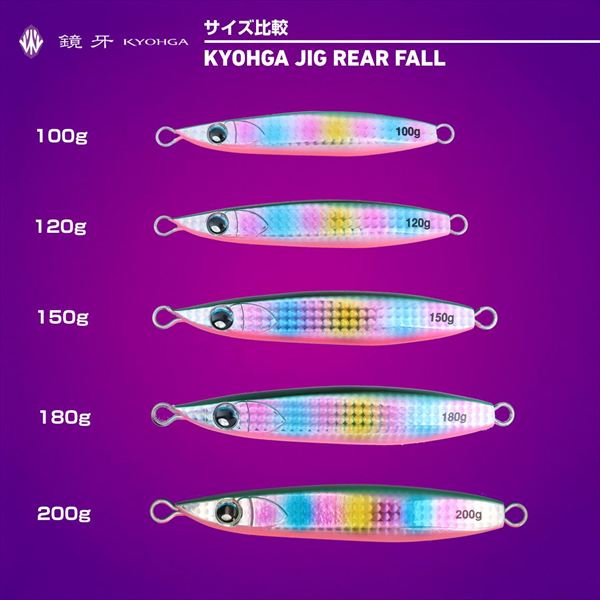 Daiwa Kyohga Jig Rear Fall 180g 3D Redhead Deep Blue
