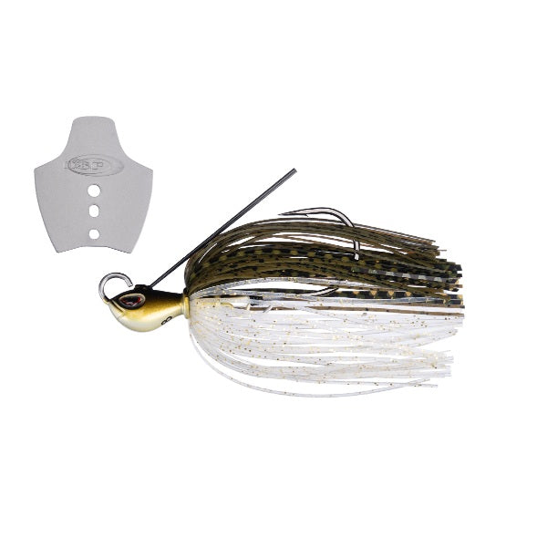 O.S.P Bladed Jig Metal Blade Jig 3/16oz BJ55 Green Pumpkin Shad