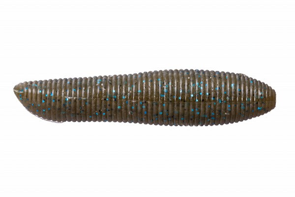 O.S.P Worm Spinnuts 65 W008 Green Pumpkin・Blue Flake