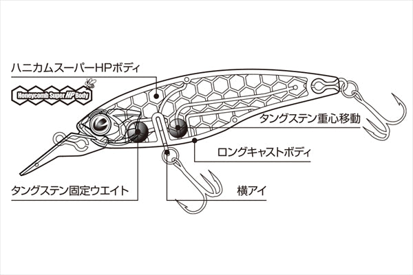 O.S.P Bass Lure High Cut SR H09 Ice Shad