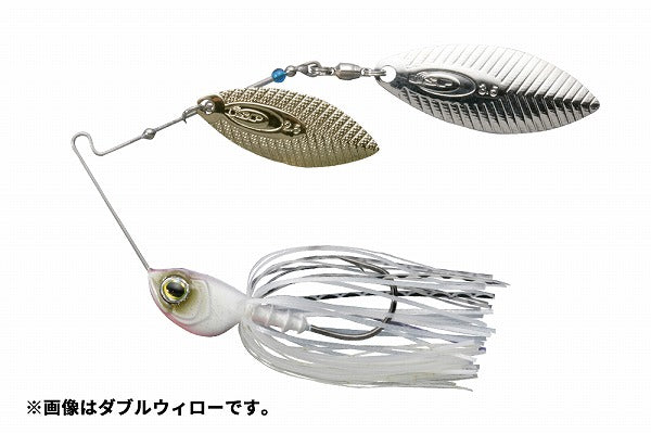 O.S.P Spinnerbait High Pitcher 1/4oz Tandem Willow S06 Vivid Pearl White
