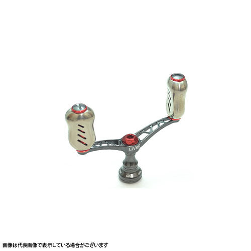 LIVRE WING80 Fino シマノS2用ガンメタP+ゴールドG Livre WING 80 Fino knob for Daiwa (Gunmetal P + Red G)
