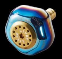 Livre Single Knob 1 pcs PT48 for Daiwa L (Fire + Gold C)