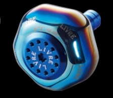 Livre Single Knob 1 pcs PT48 for Daiwa L (Fire + Blue C)