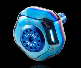Livre Single Knob 1 pcs PT52 for Daiwa L (Fire + Blue C)