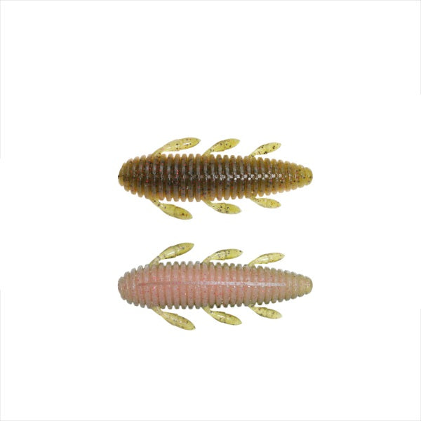 Issei Worm Shizumi Mushi 2.6inch #80 Green Pumpkin/Salmon