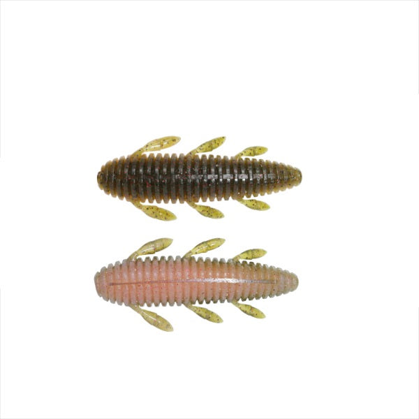 Issei Worm Shizumi Mushi 3.2inch #80 Green Pumpkin/Salmon