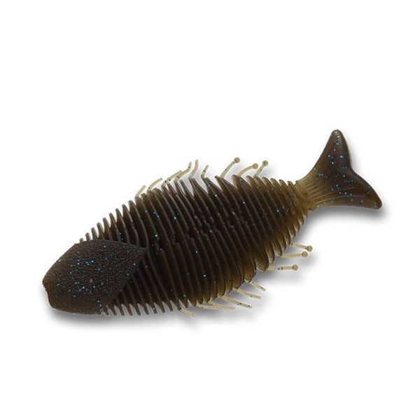 Imakatsu Worm Huddle Gill 5.8inch #S-258 Imae Green Pumpkin Blue Flake