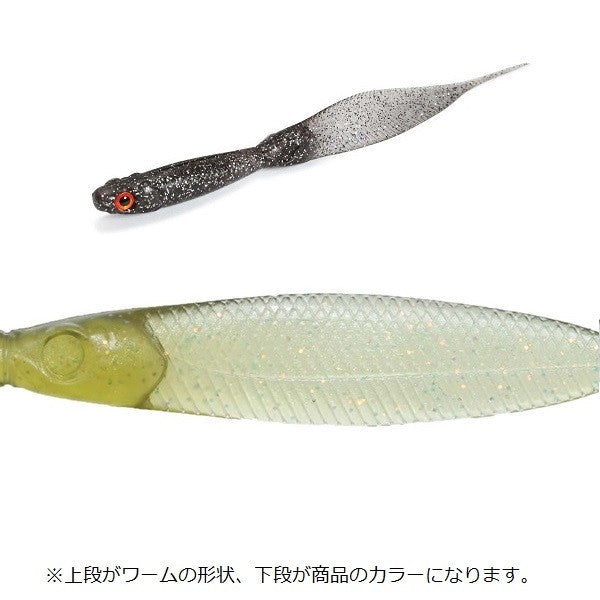 Issei Worm Liar Minnow Flat Sakana Sakana 3.8inch #76 Micro bait SP (Green)