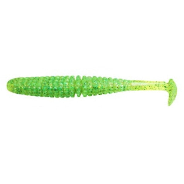 Issei Worm Umitaro Caramel Shad 5inch #056 Chart Green Glitter