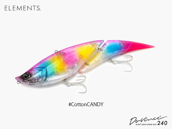 cotton candy fishing lure Elements Seabass Lure Davinci 240SW #Cotton Candy
