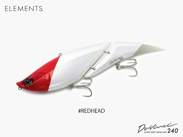 fish lures with red heads Elements Seabass Lure Davinci 240SW #Red Head