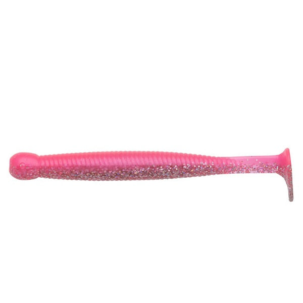 Ecogear Worm Grass Minnow S 1-3/4inch #158 Super Hologram/Pink Glow (luminous)