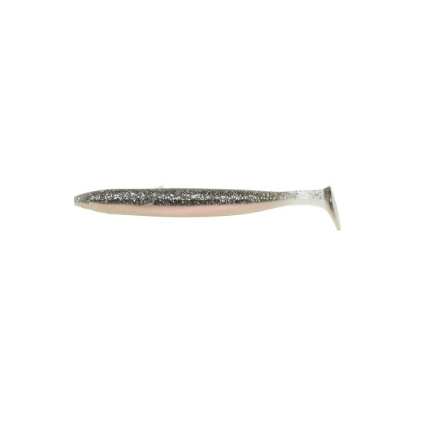Ecogear Worm Power Shad 5inch #115 Pearl/Smoke/Silver Glt Back