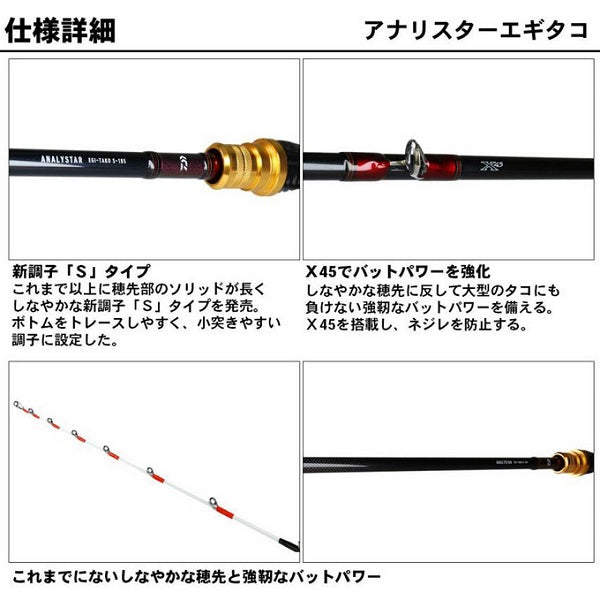 Daiwa Analyster Egitako S-185 (Baitcasting 2 Piece)