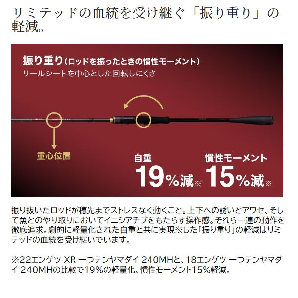 Shimano Boat Rod 22 Engetsu XR One tenya madai 230MH+Cast (Spinning 2 piece)