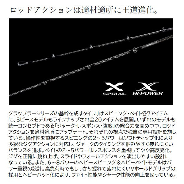 Shimano Offshore Rod 26 Grappler Type J S60-4/3 (Spinning 3 piece)