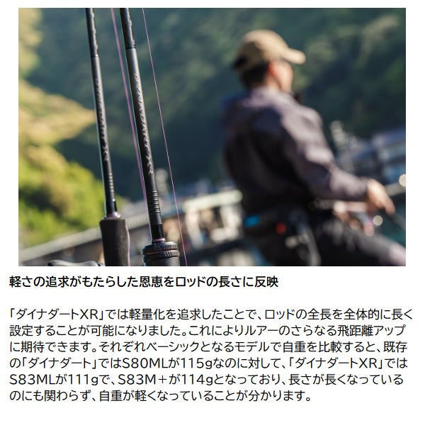 Shimano 23 Dyna Dart XR S83ML (Spinning 2 Pieces)