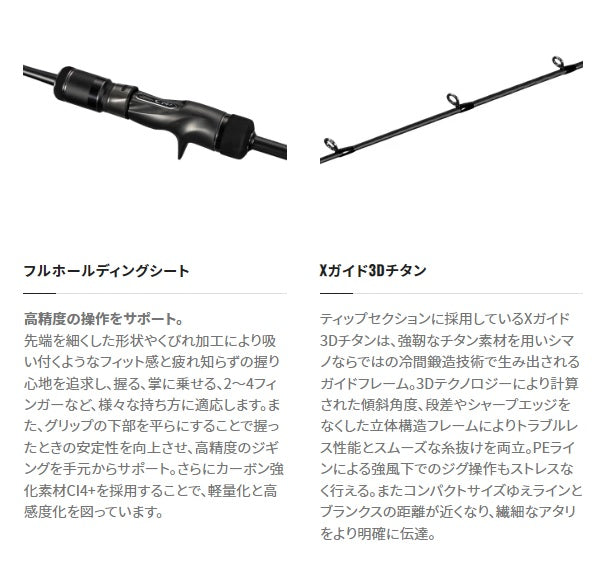 Shimano Offshore Rod 23 Ocea Jigger B 510-3 (Baitcasting 1 Piece)