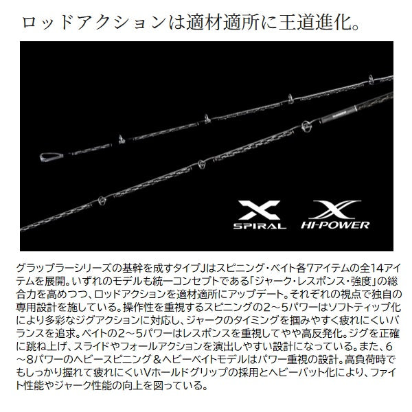 Shimano Offshore Rod 25 Grappler Type J B53-8 (Baitcasting 2 piece)