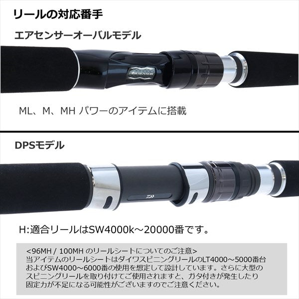 Daiwa Shore Jigging Rod Dragger X 100H (Spinning 2 Piece)