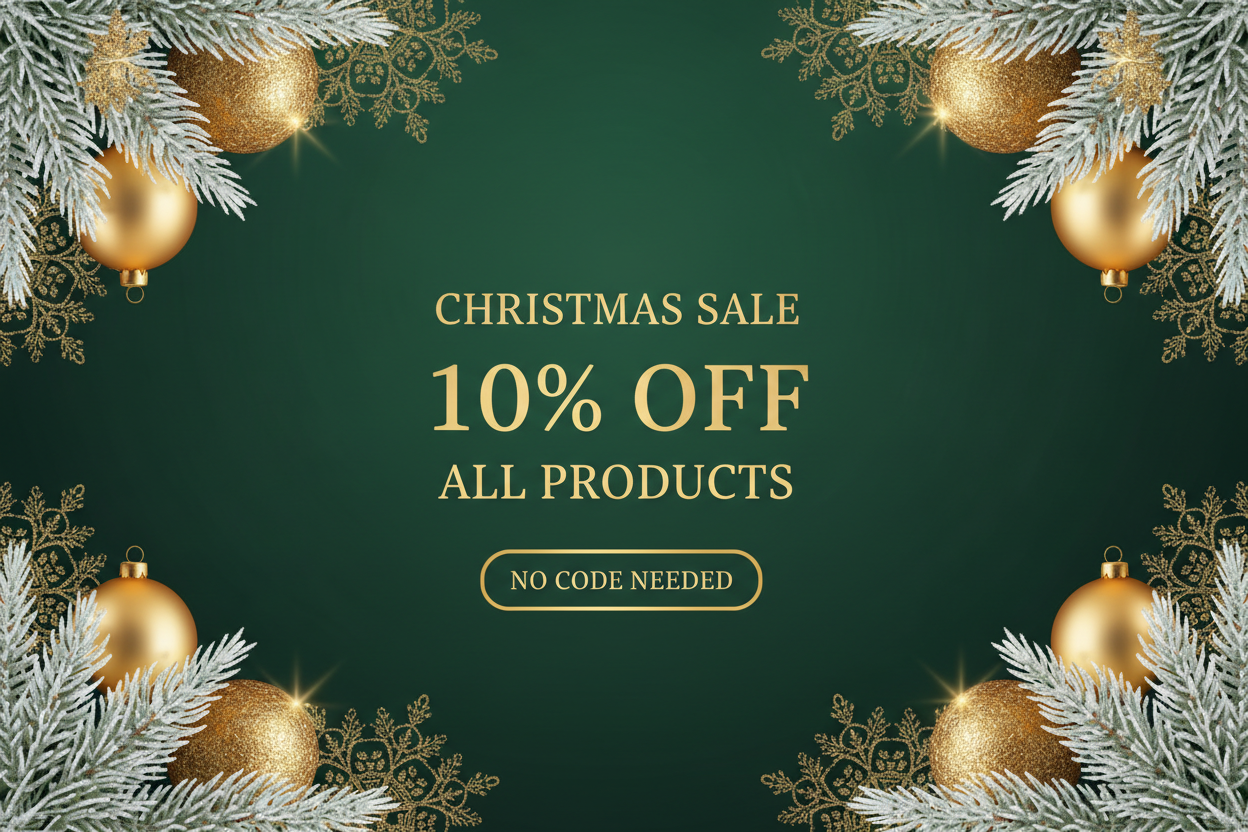 Christmas Sale: 10% Off All Products | NO CODE NEEDED!