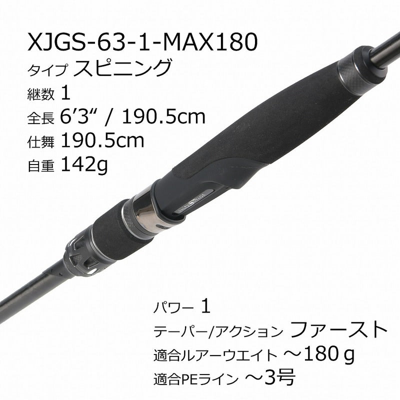 Abu Garcia Offshore Rod Salty Stage PT Jigging XJGS-63-1-Max 180 (Spinning 1 Piece)