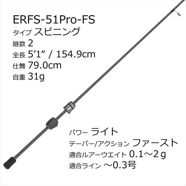 Abu Garcia Ajing Rod Eradicator Real Finesse Prototype ERFS-51Pro-FS (Spinning 2 Piece)