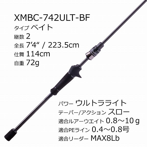 Abu Garcia Ajing Rod Salty Stage PT Ajing XMBC-742ULT-BF (Baitcasting 2 Piece)