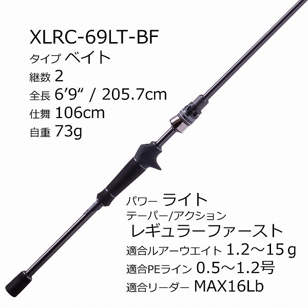 Abu Garcia Rockfish Rod Salty Stage PT Light Rock XLRC-69LT-BF (Baitcasting 2 Piece)