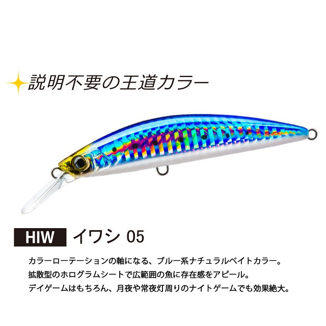 Duel Seabass Lure Hardcore Heavy Minnow (S) 70mm Sardine