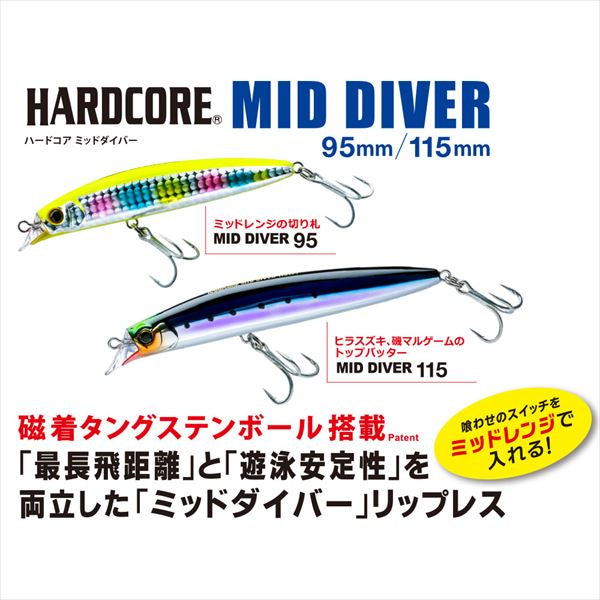 Duel Hardcore Mid Diver (F) 95mm Pearl Chart