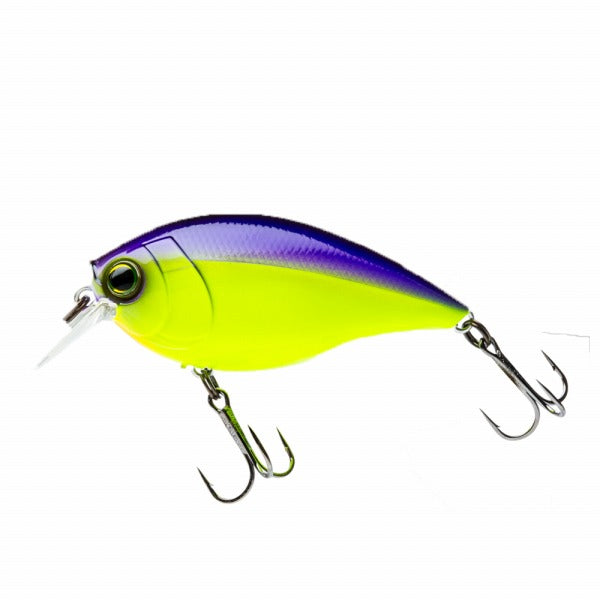 Duel Bass Lure Hardcore Crank SR 65F R1363-PUCL Purple Back Chartreuse