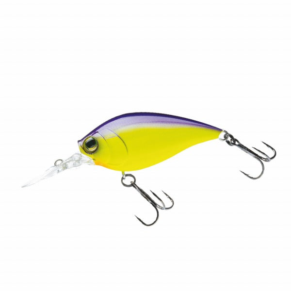 Duel Bass Lure Hardcore Crank MR 60F R1364-PUCL Purple Back Chartreuse