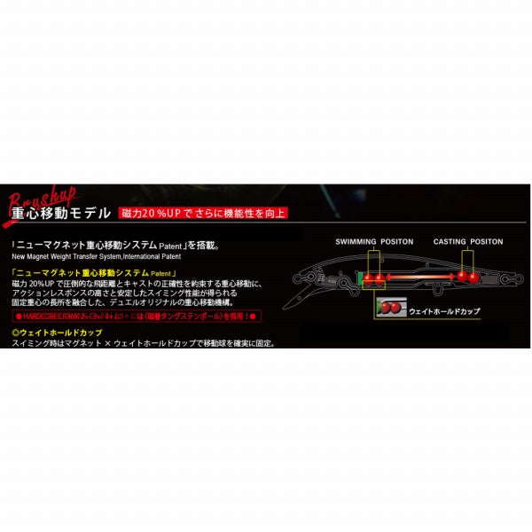 Duel Bass Lure Hardcore Crank 4+ 75F R1377-MGSA Metallic Ghost Ayu