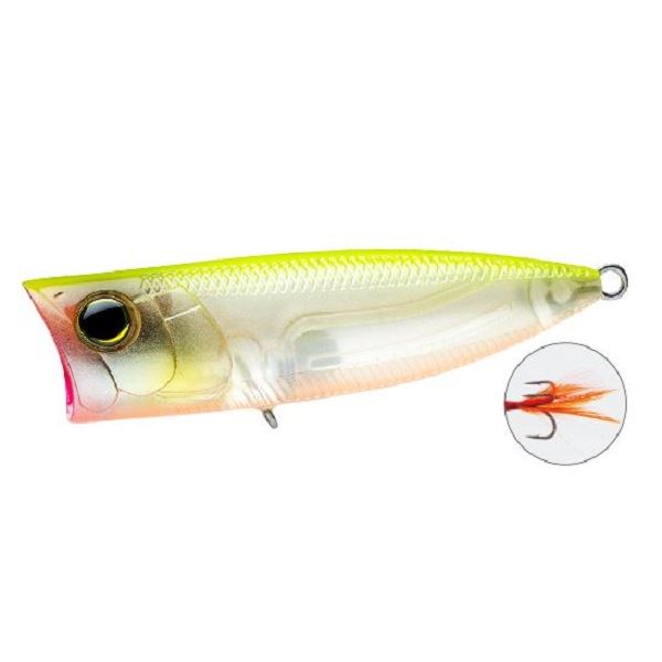 Duel Bass Lure Hardcore Popper 70F GPCL Ghost Pearl Chart Back