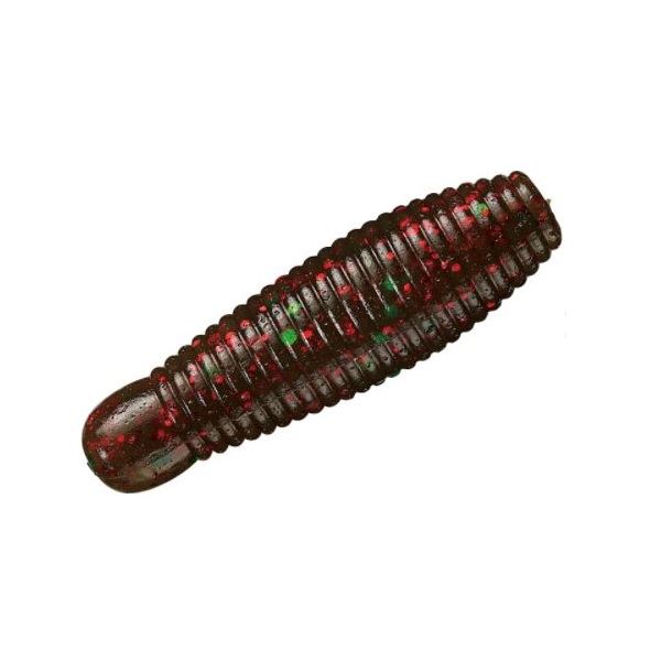 Smith Worm Gary Yamamoto Imo Grub 30 #349 Green Pumpkin/Green & Small Red Flake