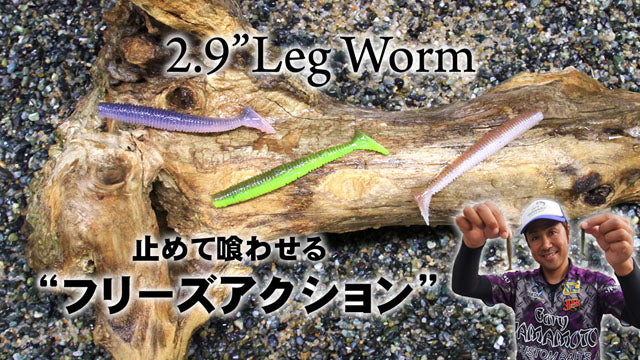 Gary Yamamoto 2.9 Leg Worm #343 Watermelon Blue Gill