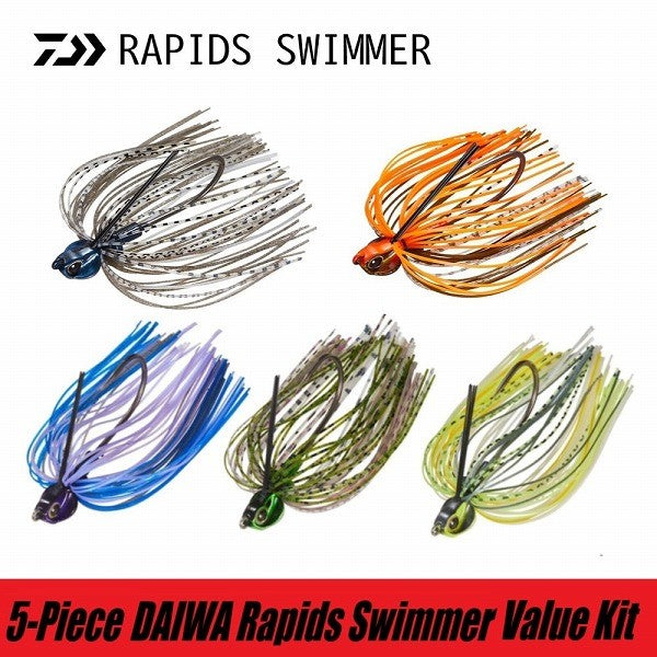 Daiwa Rubber Jig Rapids Swimmer 1/2oz / 5-Piece Value Kit