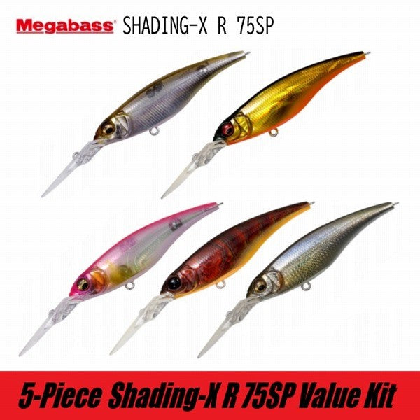 Megabass Bass Lure Shading-X R 75SP / 5-Piece Value Kit