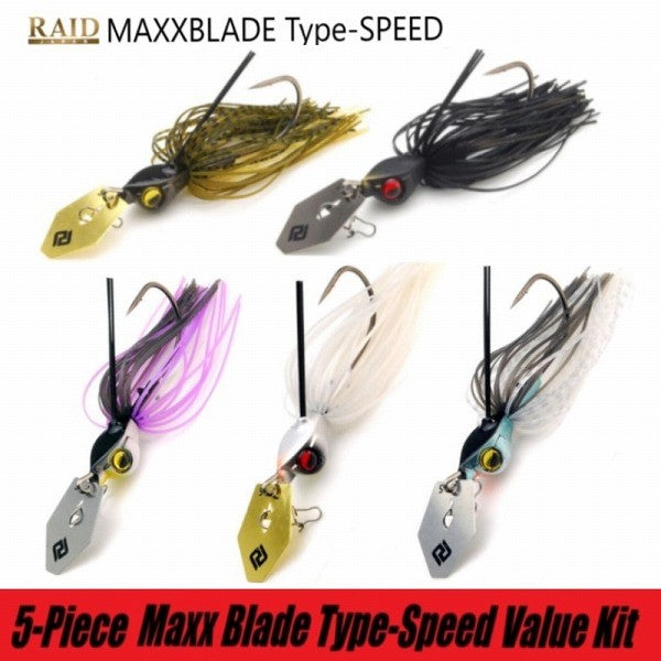 Raid Japan Bladed Jig Maxx Blade Type-Speed / 5-Piece Value Kit