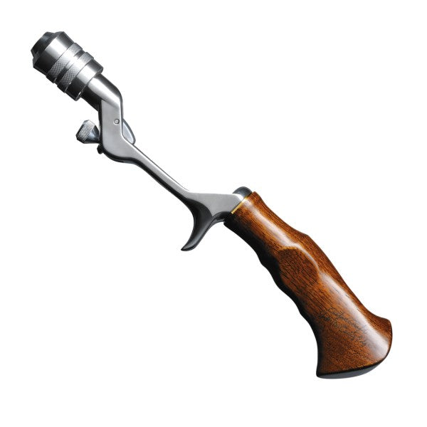 Megabass Pagani Trad Vintage Silver & Teak Wood Grip (Grip only)