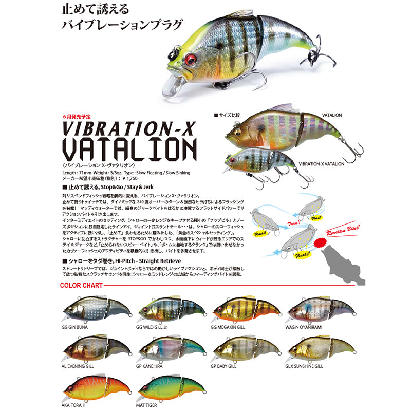 Megabass Vibration-X Vatalion Slow Floating GG Ginbuna