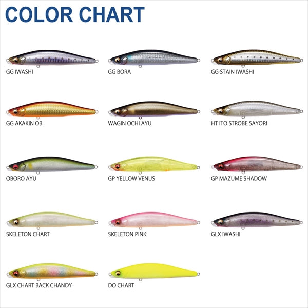 Megabass Genma 110S 21G Skeleton Chart