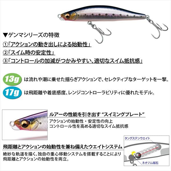 Megabass Genma 85S 17G Skeleton Chart