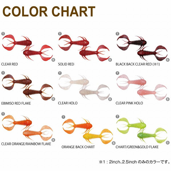 Megabass Rock Hog 2inch Clear Red