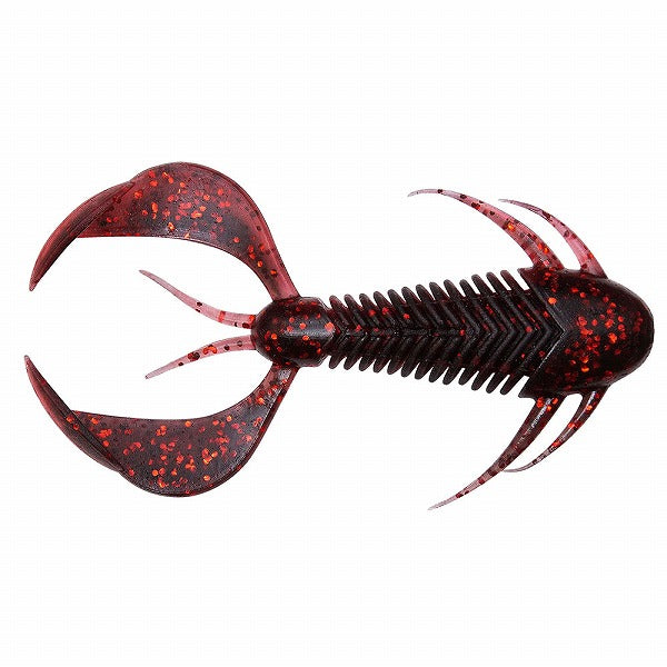 Megabass Rock Hog 2inch Black Back Clear Red