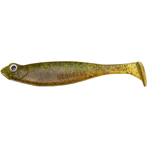 Megabass Worm Hazedong Shad SW 3inch Green Pumpkin/Water Melon