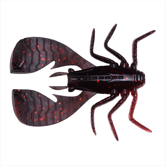 Megabass Worm Fuwabug 3.8 Inch Blackbuck Clear Red